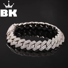 13 мм медный 2-рядный кубинский браслет Iced Out CZ браслет золотого и серебряного цвета для мужчин Роскошная застежка в коробке Прямая поставка