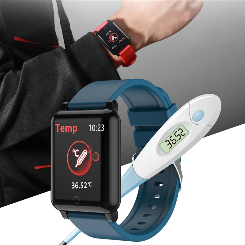 

2020 Newest F54 Smart Watch Health Temperature Sport Wristwatches Blood Pressure Monitor Android IOS Smart Watch For Men Women