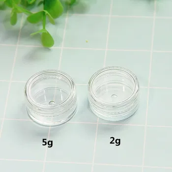 

10PCS/Lot 5 grams/2 grams Small Round Container Jar Screw Cap Plastic Empty Storage Cream Boxes Beads Organizer GPD8985