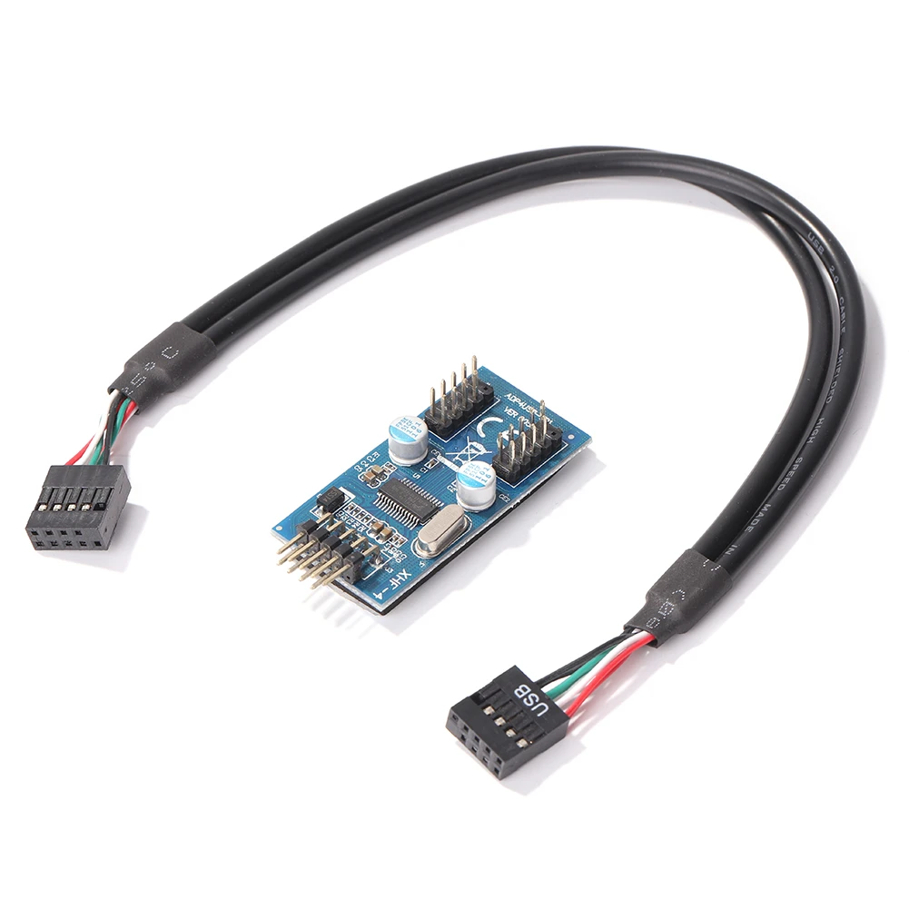 9pin USB Header Extension Card USB 2.0 Splitter Cable Connector Extension Cable Card 1 to 4 USB2.0 Hub Connector Computer Accessories 9pin USB Header Extension Card USB 2.0 Splitter Cable Connector Extension Cable Card 1 to 4 USB2.0 Hub Connector Computer Accessories