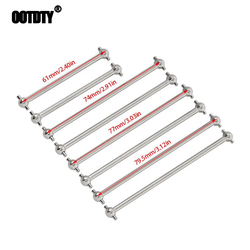 

2pcs Iron Driving Dogbone Shaft 61mm 74mm 77mm 79.5mm for 1/10 RC Hobby Model Car HPI HSP Axial Himoto Redcat