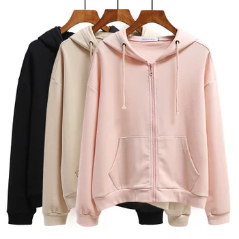 

New L zipper hooded sweater women's sweater