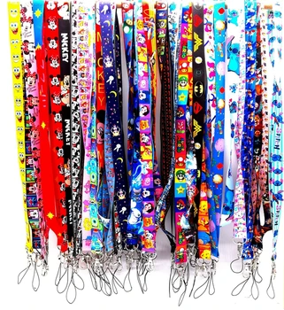 

200 pcs cartoon mix lanyard Neck Strap Lanyards Card Holders Bank Neck Strap Card Bus ID Holders Rope Key Chains