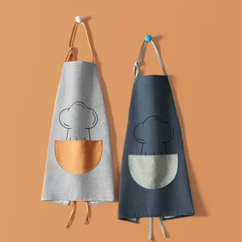 

Korean Adjustable Sleeveless Kitchen Household Cooking Antifouling Oilproof Apron Covering Adult Cooking Gown