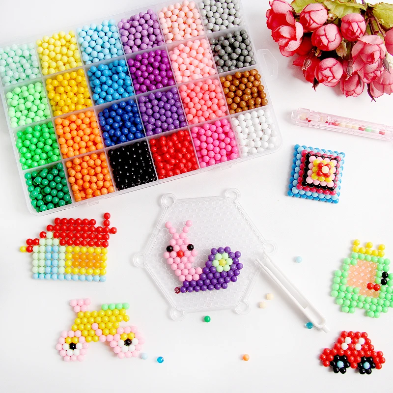 6000-pcs-DIY-Magic-Beads-Animal-Molds-Hand-Making-3D-Puzzle-Kids-Educational-beads-Toys-for