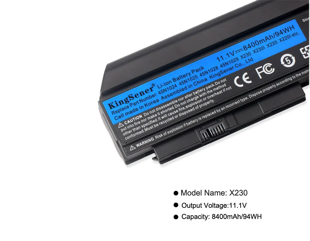 KingSener-Bateria do portátil para Lenovo, Thinkpad X230,