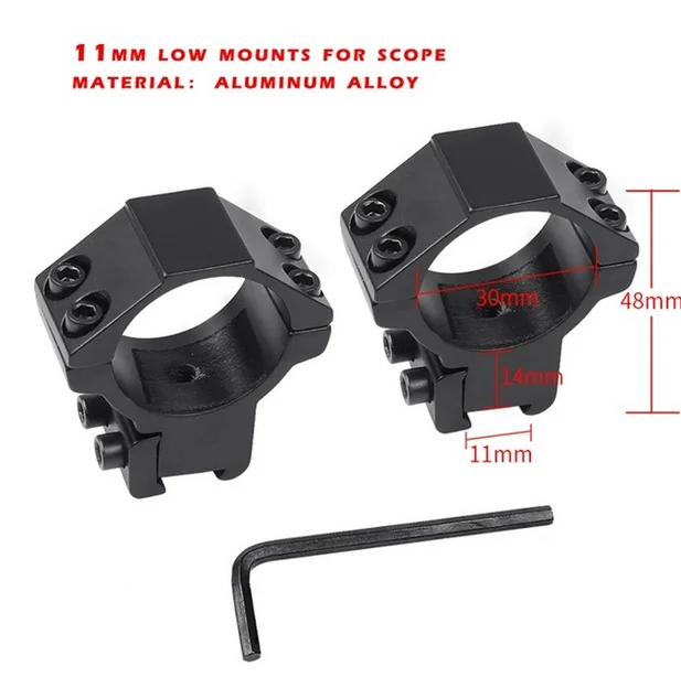 11mm low mounts MARCOOL 1-8X24 IG прицел для охоты тактический оптический коллиматор прицел Сетка для страйкбола винтовка на открытом воздухе cqb - Цвет: 11mm low mounts