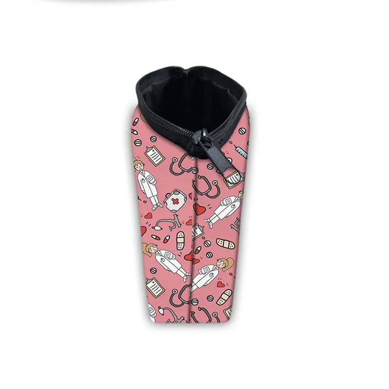 Nurse ECG Printing Cosmetic Bag Hot Sale Cartoon Doctor Woman Coin Purse Cosmetic Storage Bag Travel Cosmetic Case 4