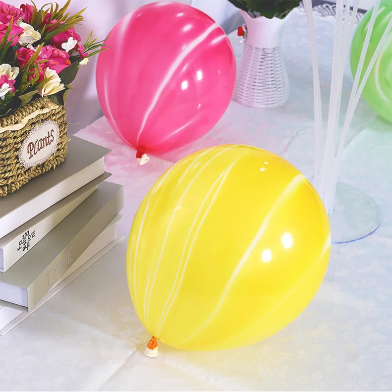 10Pcs/Lot 3.5g/12inch Rainbow Printed Latex Balloons Inflatable Air Balls Wedding Happy Birthday Party Decorations Kids Ballon