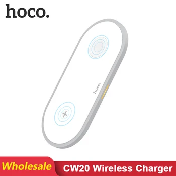 

HOCO CW20 Wholesale Wireless Charger For iPhone XS MAX XR X 8 Fast Wireless Charging Pad for Airpods 2019 Apple Watch 5 4 3 2 1