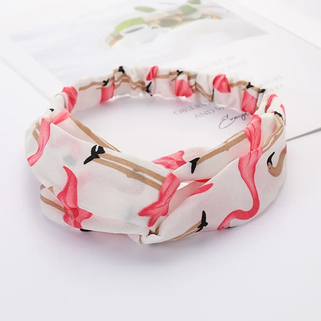 Women Cross Solid color Hair Bands Girls Print Flower Headbands Fashion Turban Make up Hair Accessories FD127 HLN3