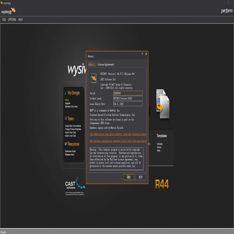 

Stage Lighting Software WYSIWYG Release 44 DJ Light MA2 Command Wing Moving Head DMX Controller R44 Latest Release Dongle