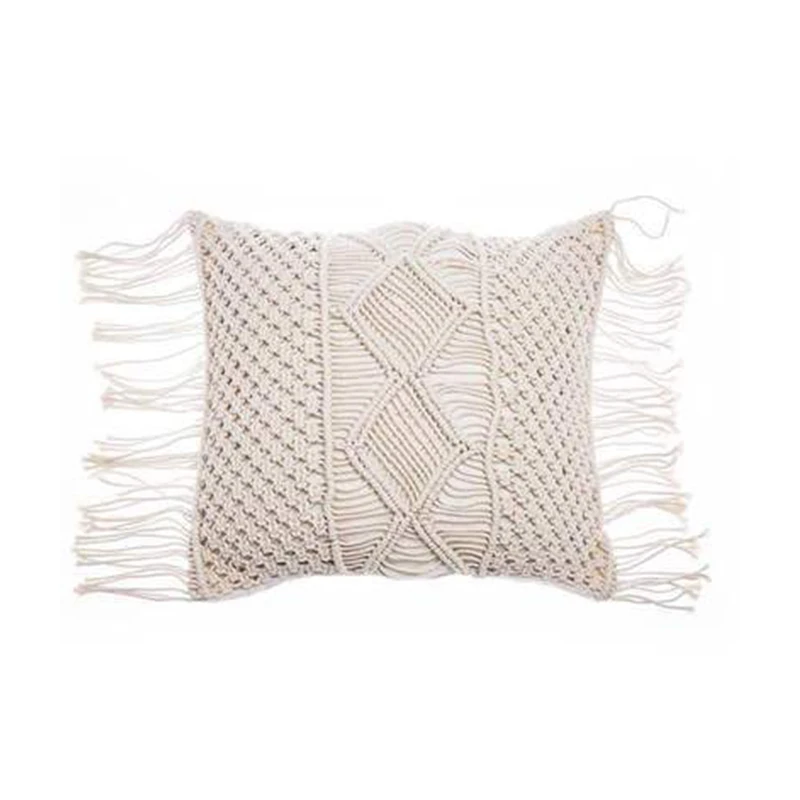 YOMDID Boho cushion cover macrame pillows case bohemia geometric pattern cotton thread tassels pillowcase sofa throw home decor