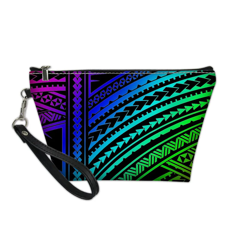 

Tribalmaori Pattern Ladies Cosmetic Travel Bag 2020 New Fashion Beauty Bag PU Leather Zipper Cosmetic Make Up Pouch Neceser