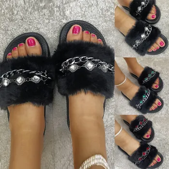 

Womens Non-Slip Breathable Flats Open Toe Home Shoe Light Cotton Slippers Non-slip Plush Slip On Soft Indoor Flats Shoes#40