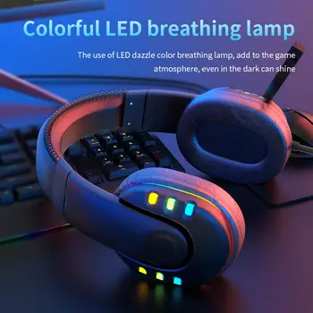 

1 Pcs AK47 Colorful Glow Headphones 3.5mm Wired Gaming Headset Earphones Music For Gamer PC Chat Computer With Microphone