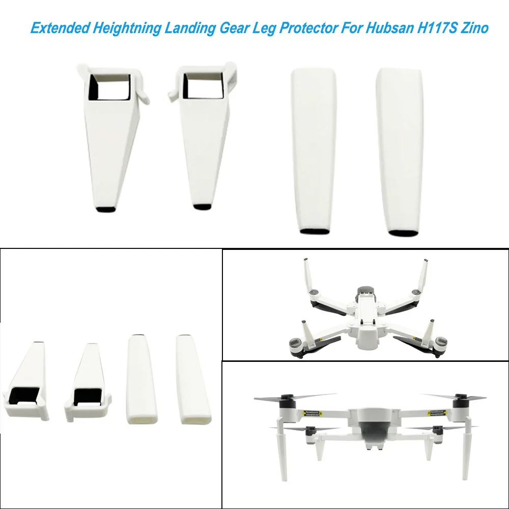 White RC Аксессуары rc части Расширенная высота посадочного механизма Защита ног расширение для Hubsan H117S Zino Дрон D301206 - Цвет: White