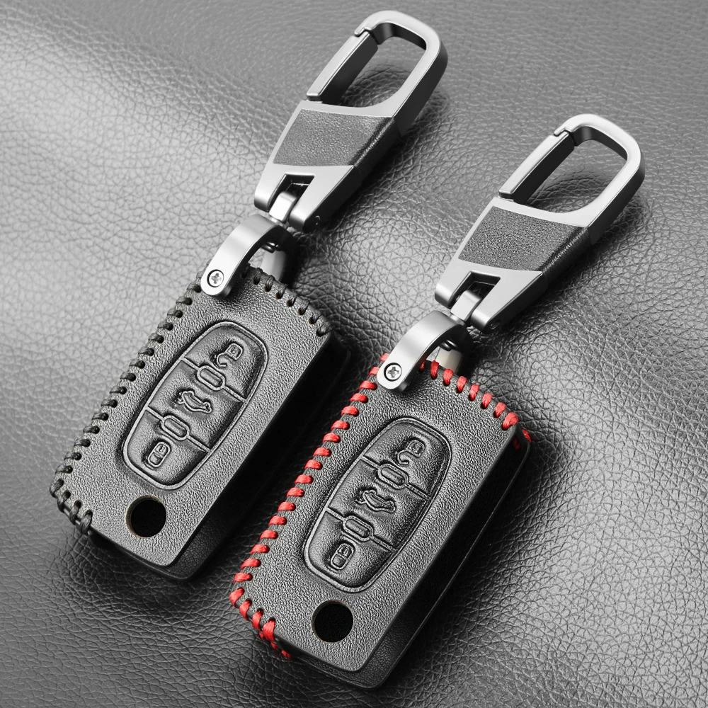 Автомобильные Защитные Крышки для PEUGEOT 207 307 308 407 408 для Citroen C3 C4 C4L C5 C6 3 uttons кожаный чехол для автомобильных ключей, чехол