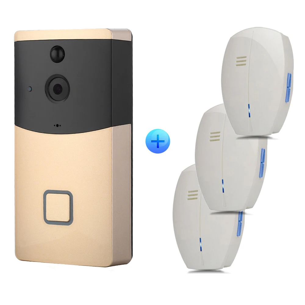 WiFi Smart Video Doorbell Camera Wireless Home Security Camera Door Bell Two-way Audio Intercom Record Night Vision Door Phone audio intercom Door Intercom Systems