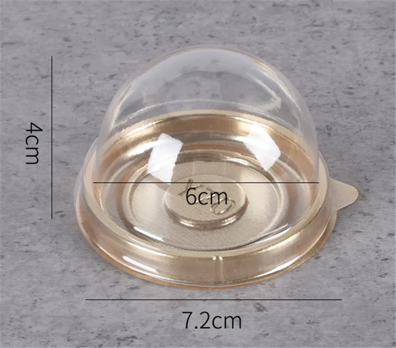 100pcs D7.2xH4cm 100 шт прозрачная упаковочная бумажная коробка для Мусса с ручкой для конфет \ тортов \ Упаковка для десертов коробки круглая квадратная пленка для Мусса - Цвет: 100pcs D7.2xH4cm