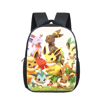

12 Inch Pokemon Haunter Eevee School Bags for Kindergarten Children kids School Backpack for Girls Boys Backpacks Mochila