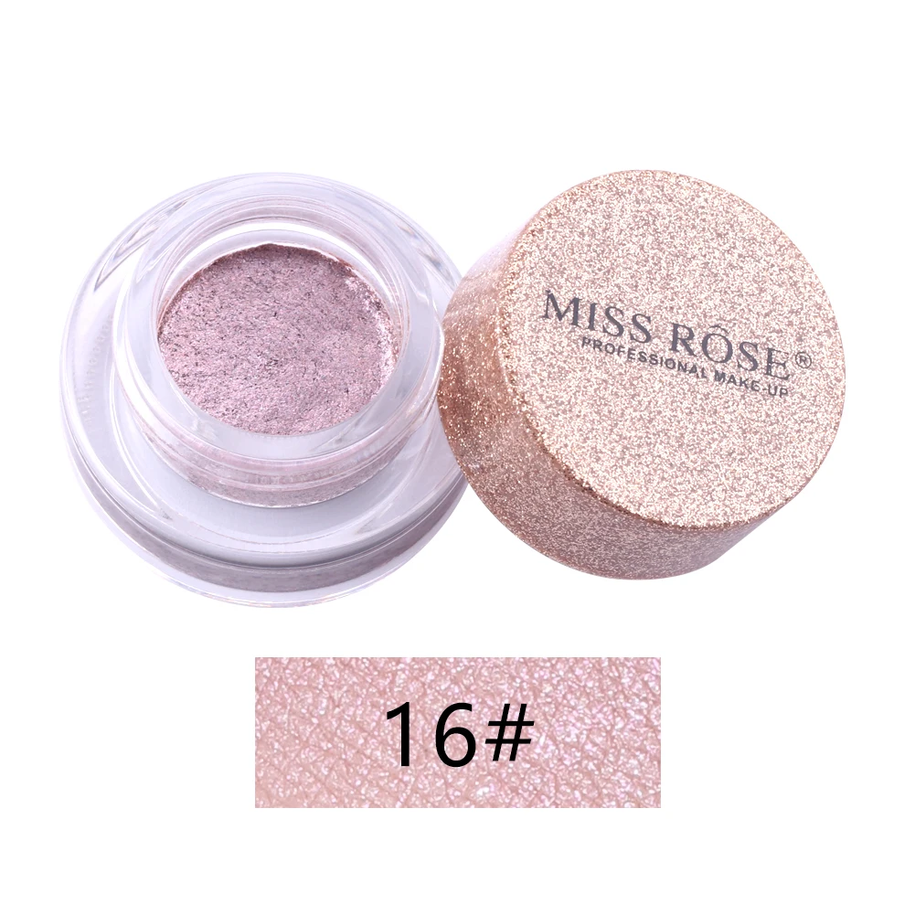 MISS ROSE бренд Shimmer Свободные Тени для век Пудра Макияж Пигмент Водонепроницаемый Блеск Тени для век Пудра Косметика - Цвет: 12 with box