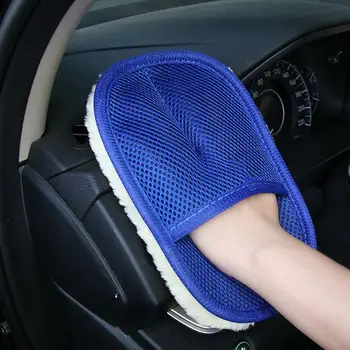 

Car Accessories Interior Car Styling Wool Soft Car Washing Gloves Cleaning Brush Motorcycle Washer Care Hanging Decoration