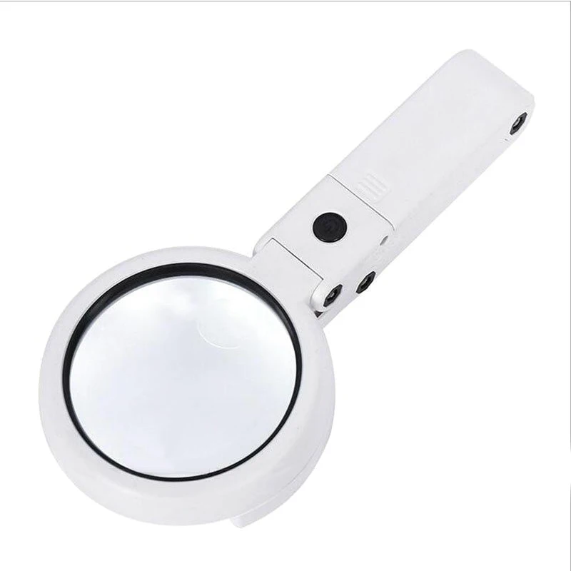  5/11X Magnifying Glass with 8 LEDs Light Foldable Stand Table Magnifier Tool --M25