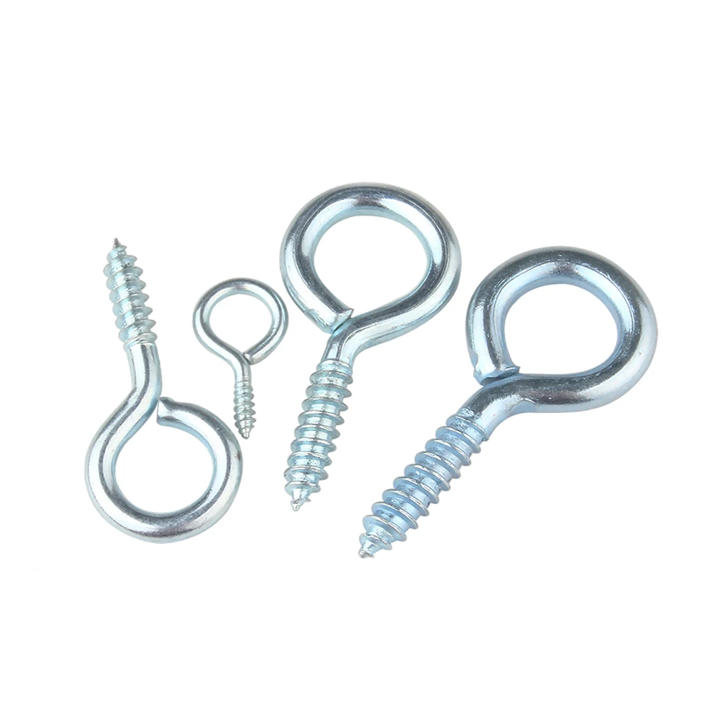 Eye Bolt 100pcs M6 Galvanized Iron Self Tapping Screw Eye Bolt