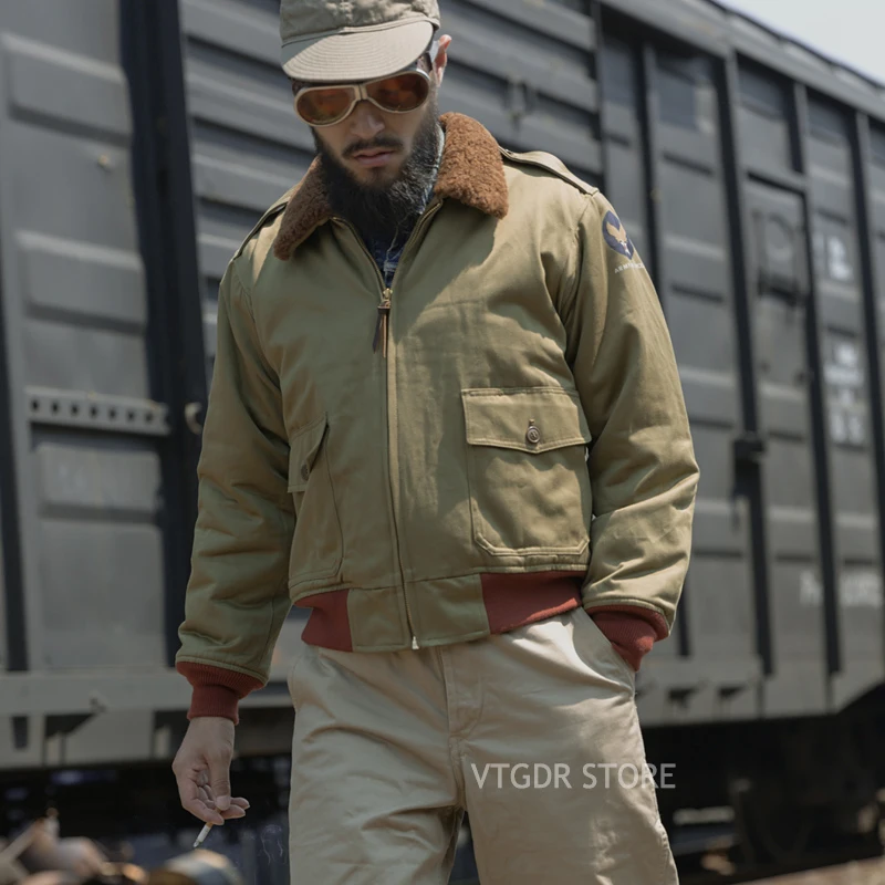 Винтажная летная куртка бомбер Bronson USAAF модель WW2 военная униформа|Куртки| |