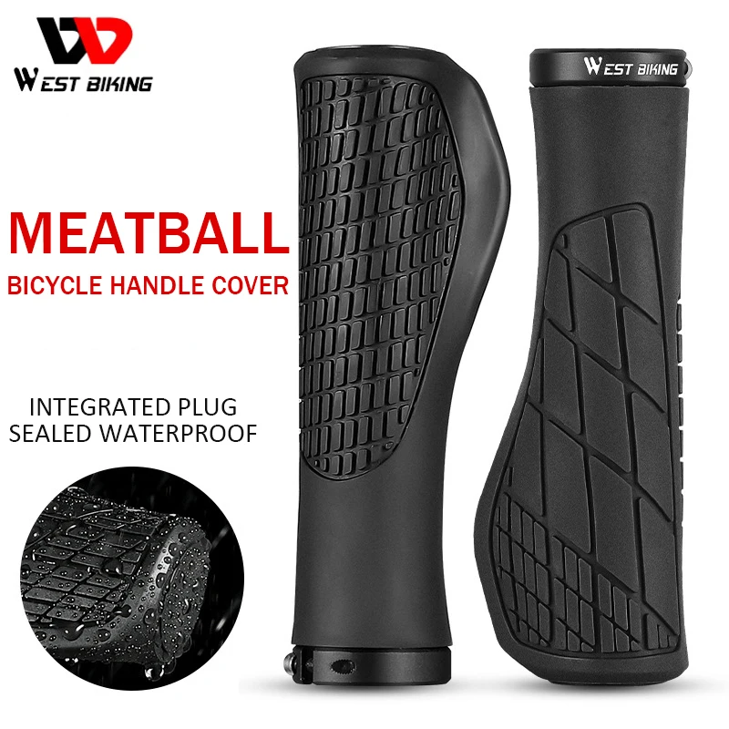 

WEST BIKING легкая рукоятка для велосипеда с защитой от задержек, ударопрочная впитывающая удобная резиновая накладка для руля горного велосипе...