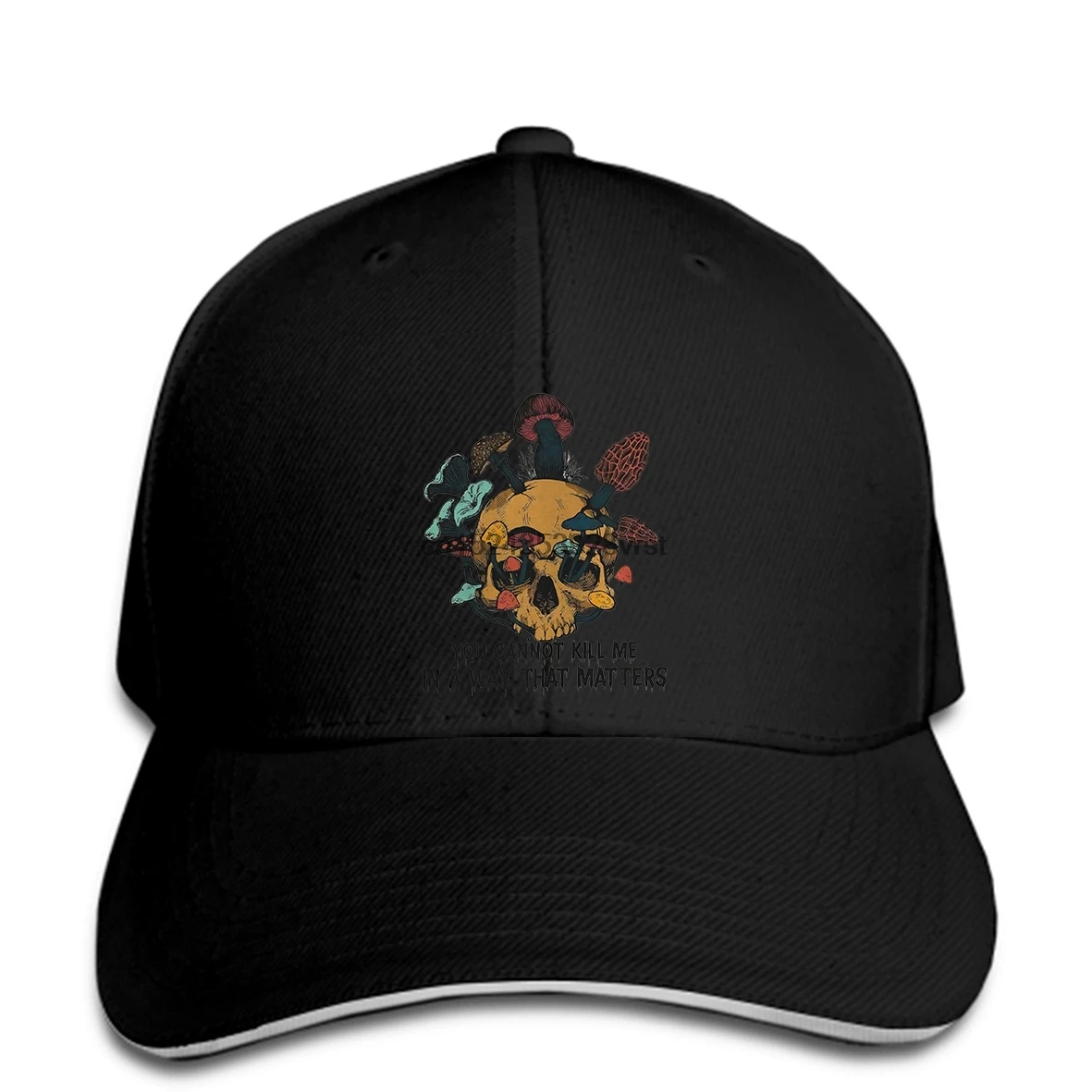Baseball Cap You cannot kill me skull mushroom garden snapback hat Peaked | Аксессуары для одежды
