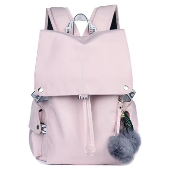 

Double Shoulder Bag Simple Casual Backpack Female College Student Bag Waterproof Nylon Female Bag Laptop Bag