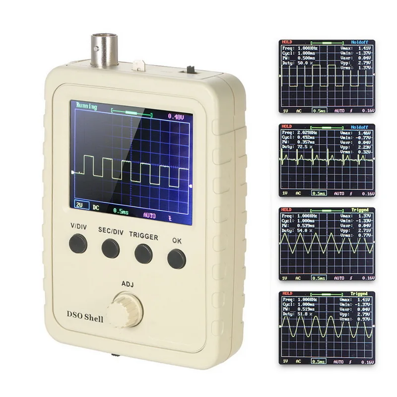 Комплект цифрового осциллографа полностью собранный DSO с корпусом и BNC 50Vpk DIY |