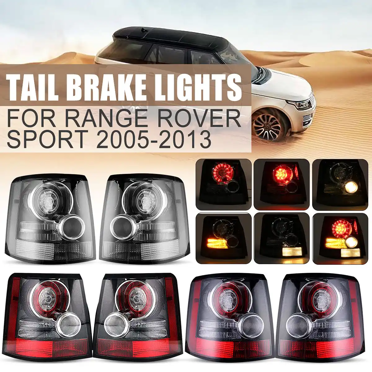車ランドローバーレンジローバースポーツ05 13警告灯テールライトabs車スタイリングリアブレーキフォグdrlランプ Aliexpress
