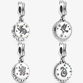 

New Style 925 Sterling Silver Harry Gryffindor Dangle Charm Fit pandora Bracelet Necklace Ravenclaw Dangle Charm DIY Jewelry