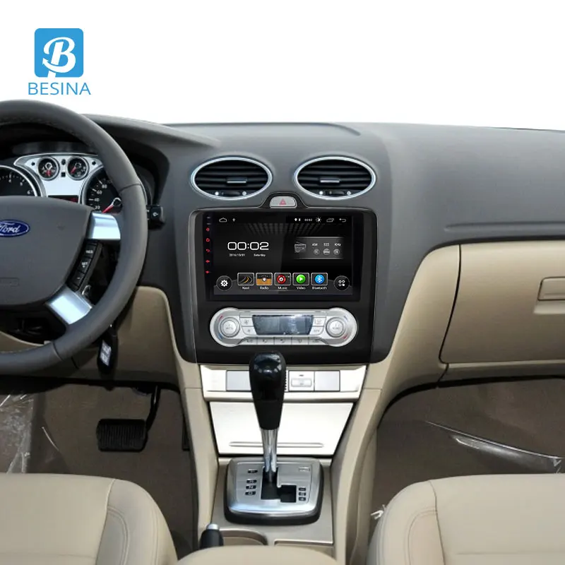 Besina Android 9,0 Автомобильный мультимедийный плеер для Ford Mondeo Focus 2006- wifi gps навигация 1 Din автомагнитола стерео 2G+ 32G аудио