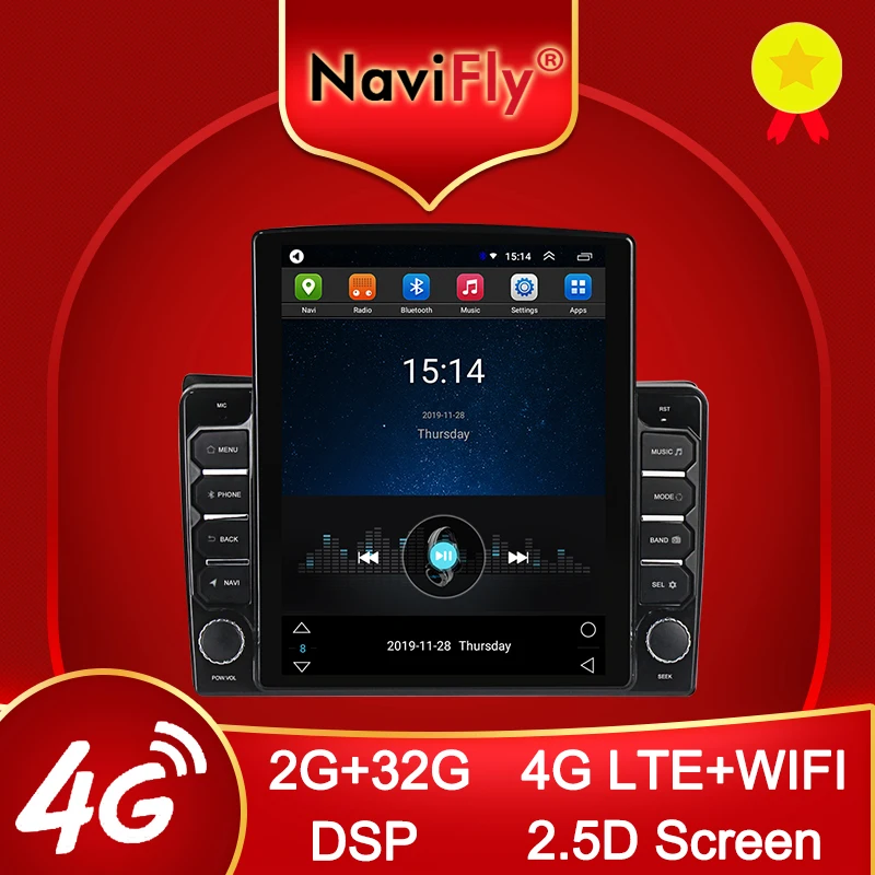 Navifly 2.5D 9 7 &quotTesla стиль для KIA Sorento 2013-14 Android радио Автомобильный мультимедийный