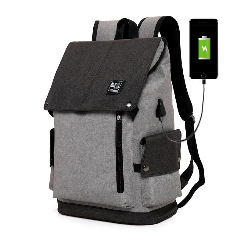 

USB Smart Charging-High Backpack for High School Students MEN'S Computer Bag Large Capacity Women's Anti-Theft School Bag