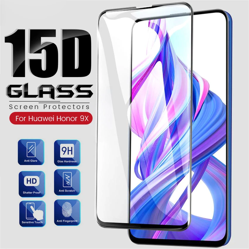 15D защитное закаленное стекло для huawei Honor 9X Premium Honor9X Honor 9 X X9 STK-LX1 Phone 6,59 ''Защитная пленка для экрана