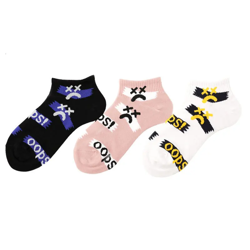 XX SP&CITY 3 пар/компл. ананас с рисунком хлопковая Для женщин носки дышащие носки; Хорошо Поглощают влагу; короткие носки для женщин для отдыха в стиле «Джокер»; носки; - Цвет: XX