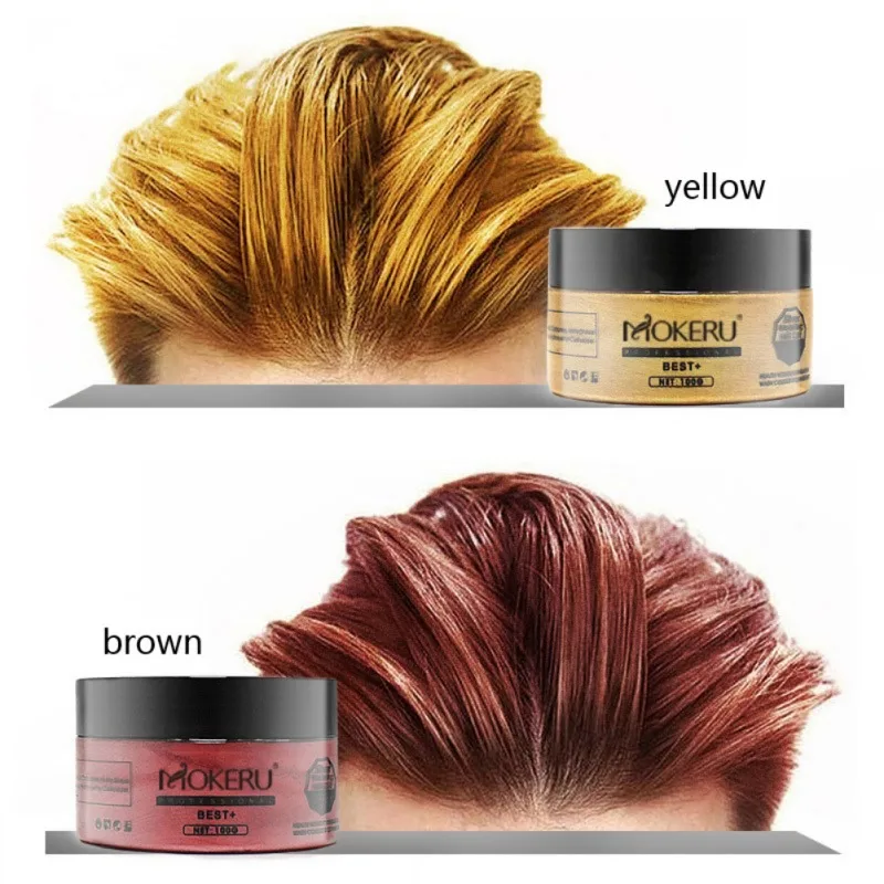 Временное моделирование многоцветная краска для волос воск грязевая профессиональная Нетоксичная не стимуляция одноразовая краска для волос воск