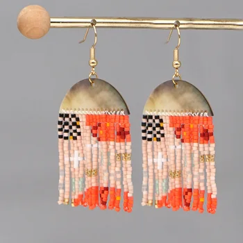 

Go2Boho Miyuki Earring for Women Jewellery Boho Pendientes Friendship Gift Jewelry Femme Bohemian Tassel Drop Earrings Handmade