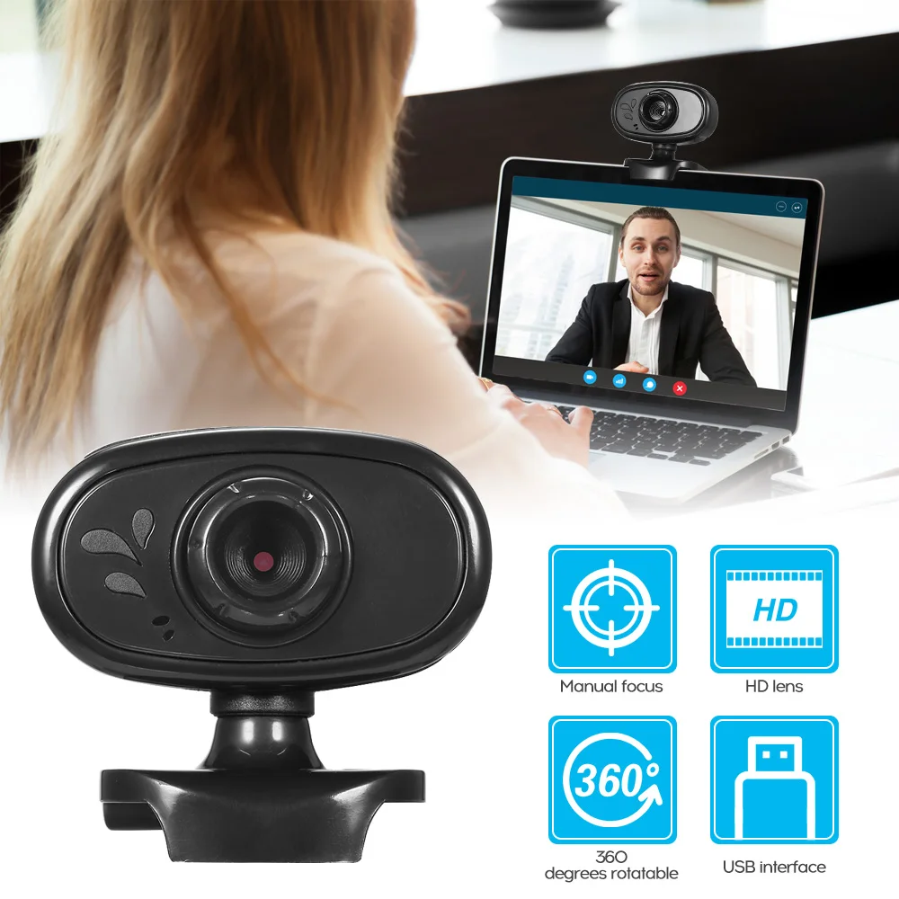 USB веб камера HD 480P на компьютере с клипсой микрофоном usb для ПК ноутбука