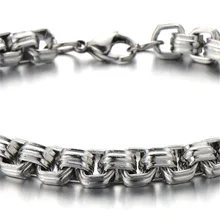 Серебряные браслеты с подвесками Мужская цепочка на руку браслеты из нержавеющей стали персонализированные подарки для мужчин аксессуары стимпанк