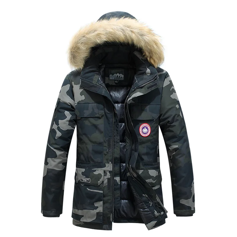

Winter Cotton Jacket Men Fashion Thick Warm Parkas Hooded Outdoor Coats Casual Camouflage Bomber Outerwear Chamarras Para Hombre