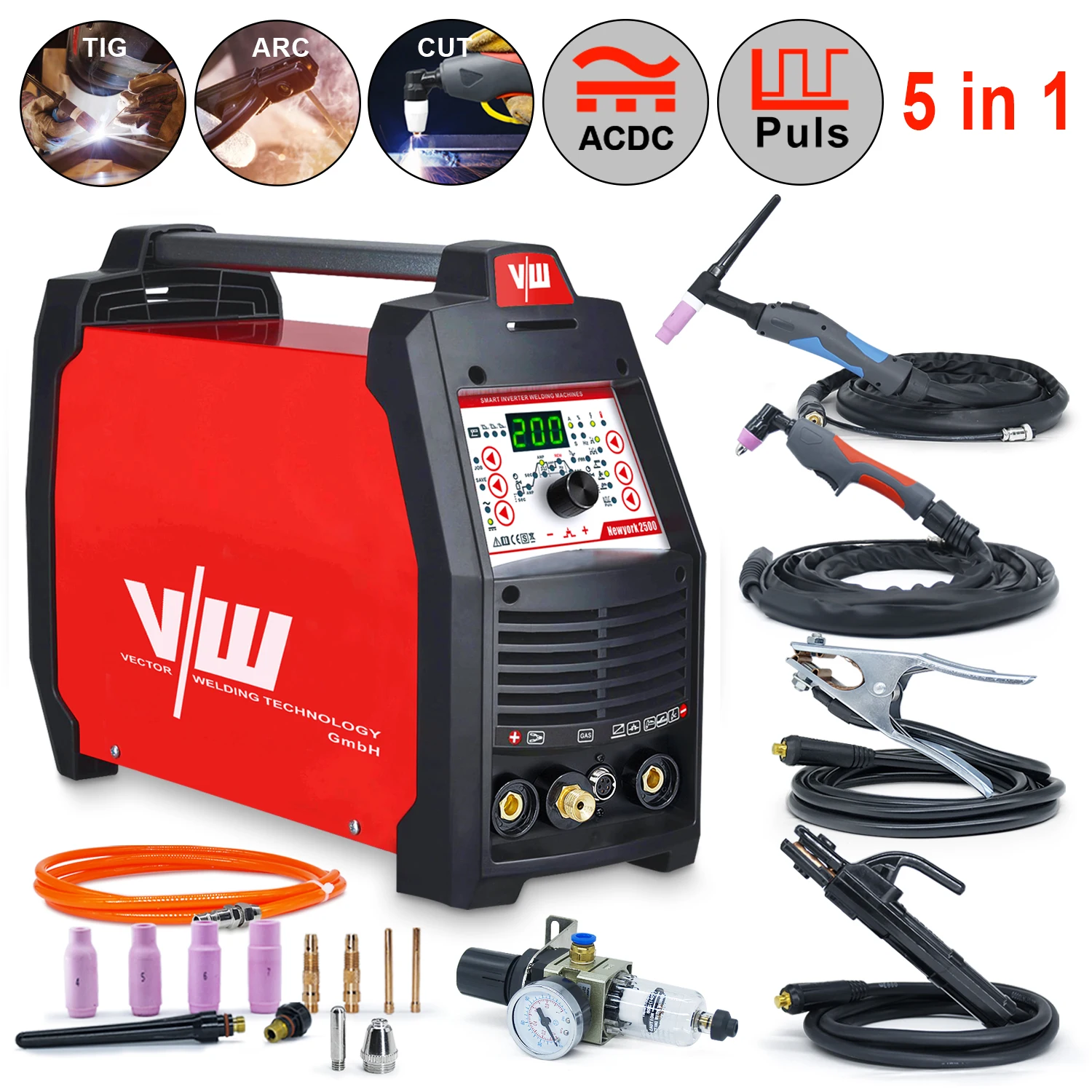 Plasma Cutter Tig Ac Dc Tig Welder 5 In 1 Welder Welding Machine 200a