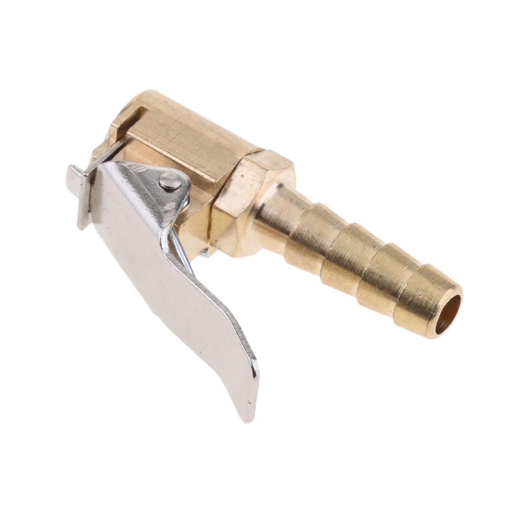 1PC Brass 7mm Tyre Wheel Tire Air Chuck Inflator Pump Valve Clip Clamp Connector Adapter with Lock