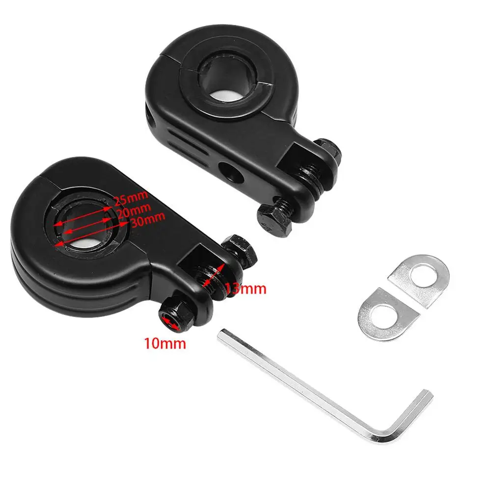 Black Motorcycle Accessories Motor Foot Pegs Footrest Mounting Kit Fit For Harley 1-1/4"1.25"Highway Bars