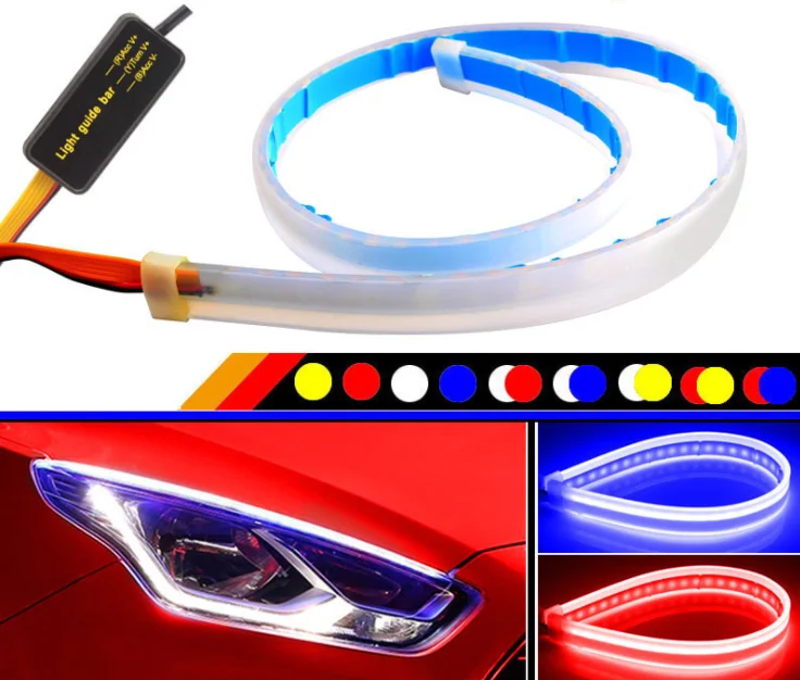 

by DHL or Fedex 20pair 30cm 45cm 60cm Waterproof LED DRL Daytime Running Light Flexible LED Strip Headlight Turn signal Light